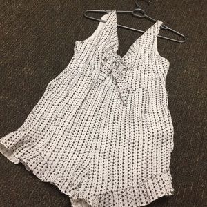 SaboSkirt keyhole front tie romper play suit